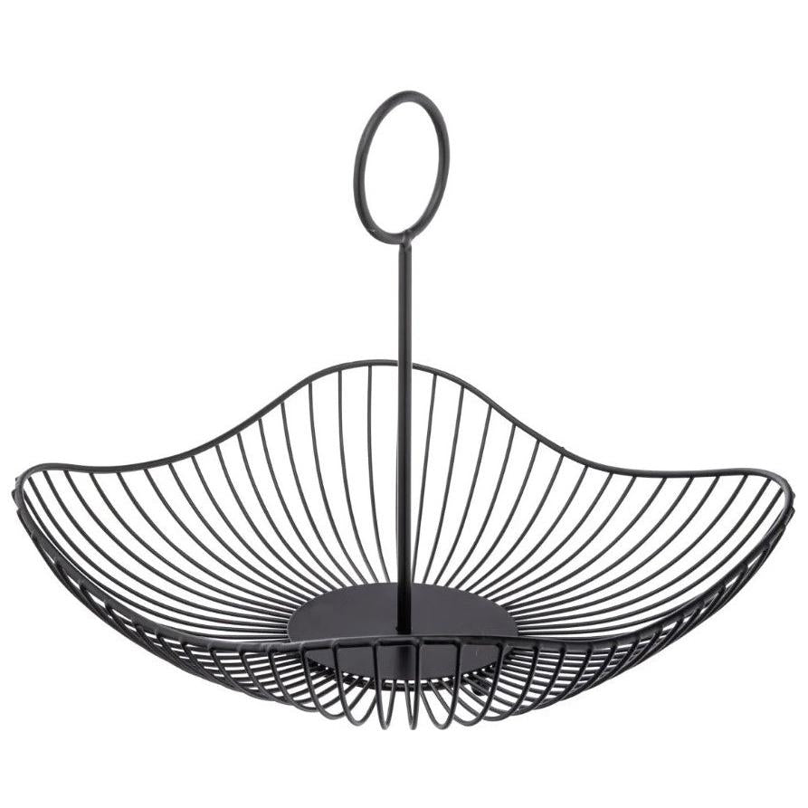 Altom Design metalinės vielos vaisių krepšelis su rankena 28 cm
