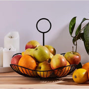 Altom Design metalinės vielos vaisių krepšelis su rankena 28 cm