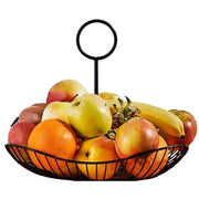 Altom Design metalinės vielos vaisių krepšelis su rankena 28 cm